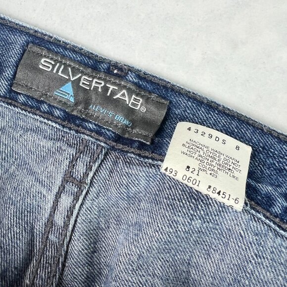 Y2K Levi's Silver Tab Jeans Men's 34x32* Relaxed Straight Blue Denim Tag 33x32 - Picture 6 of 16